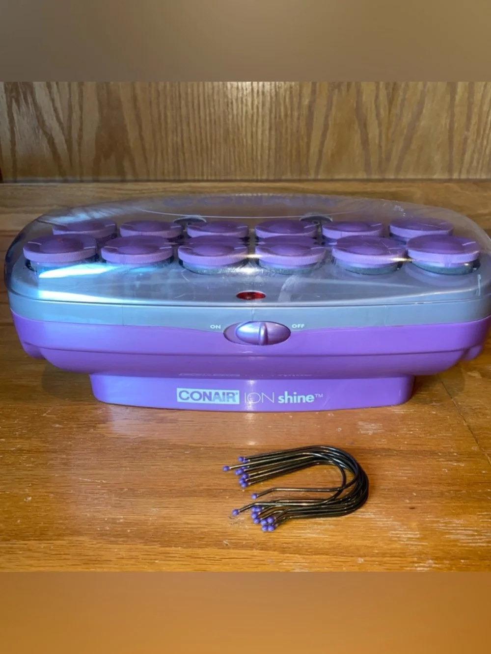 Conair Ion Shine Heated Hot Rollers Curlers 12 Jumbo Rollers & Clips CHV141X